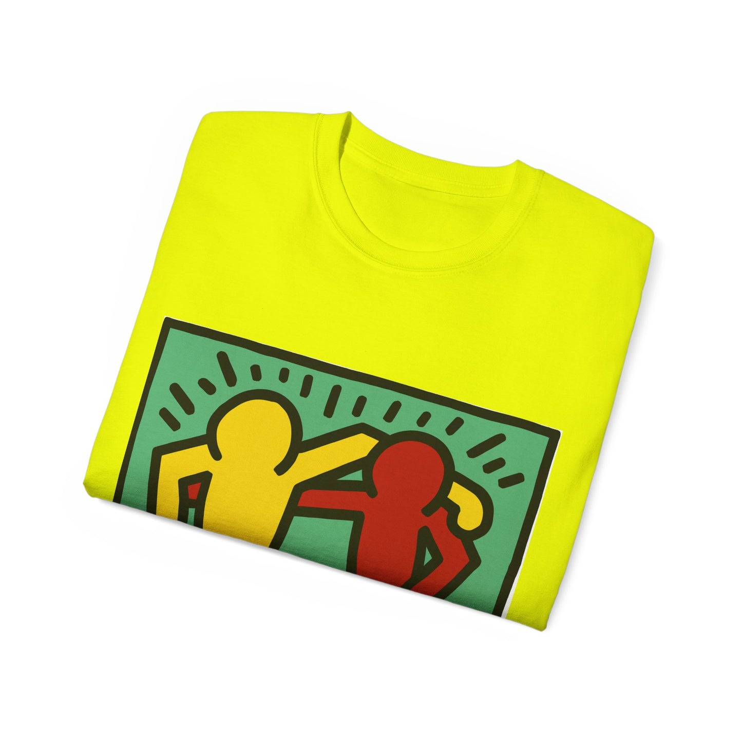 Keith Haring Pop Shop Red and Yellow T-Shirt