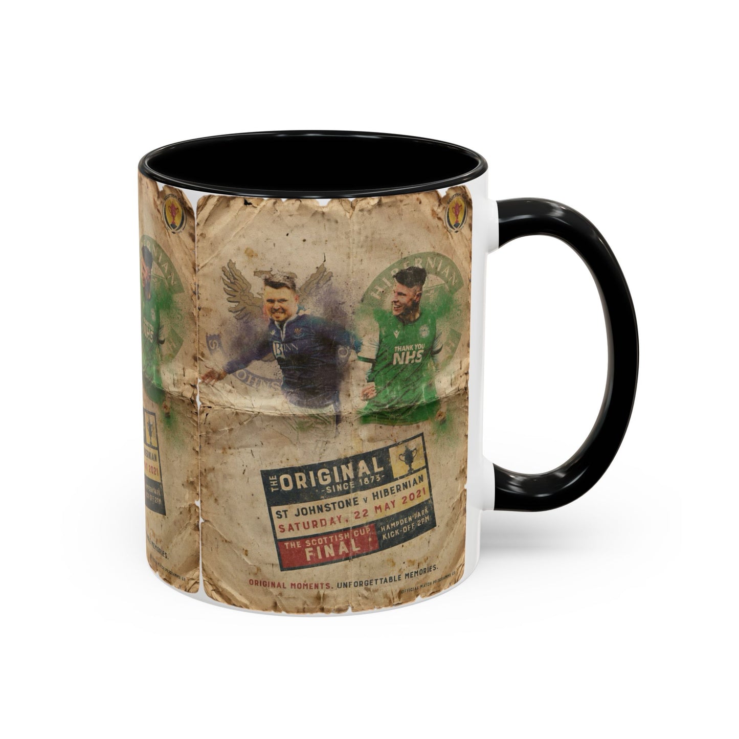 2021 Scottish challenge cup final St Johnstone Hibernian Programme Poster Accent Coffee Mug (11, 15oz)