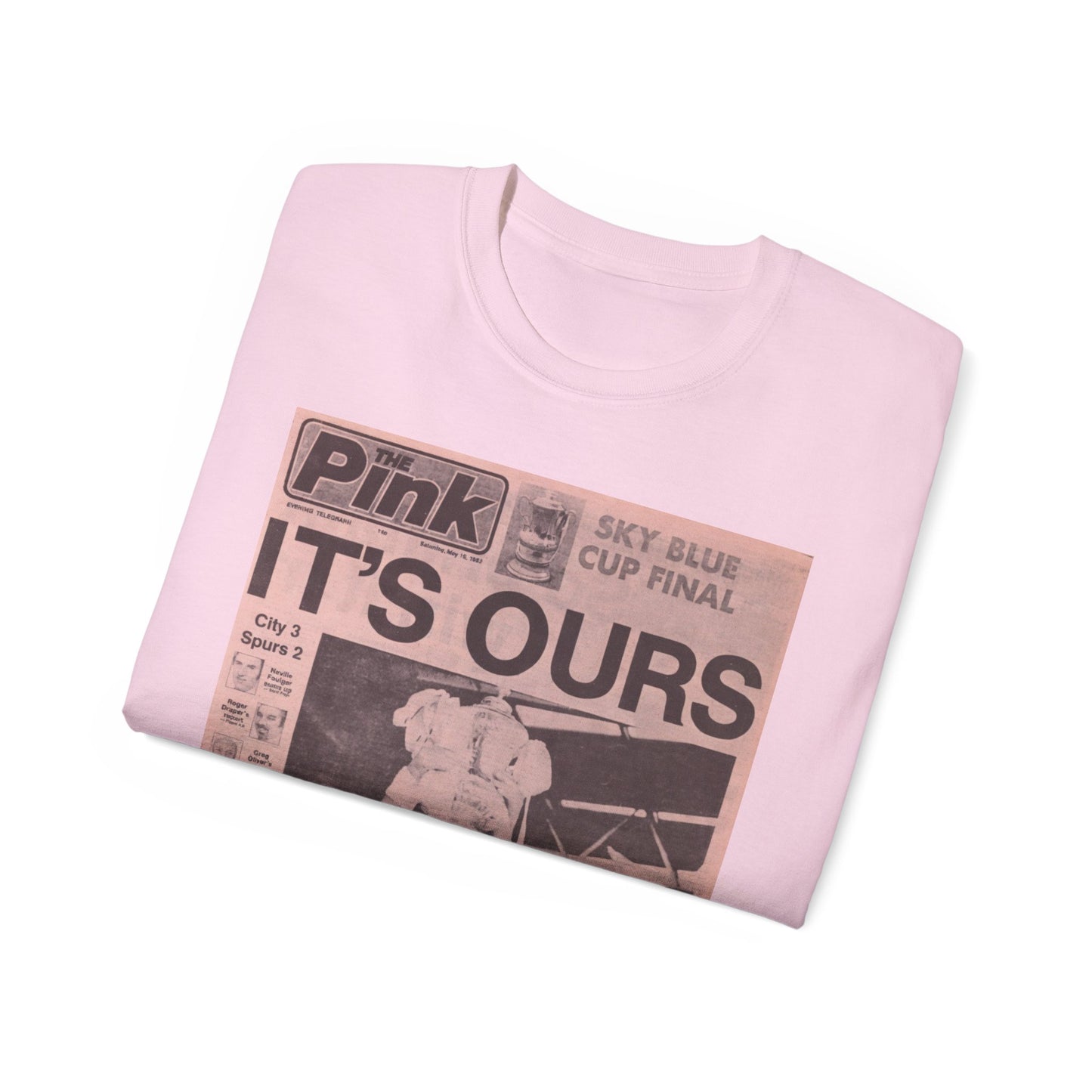 Coventry City Newspaper The Pink FA Cup Final 1987 Unisex Ultra Cotton Tee