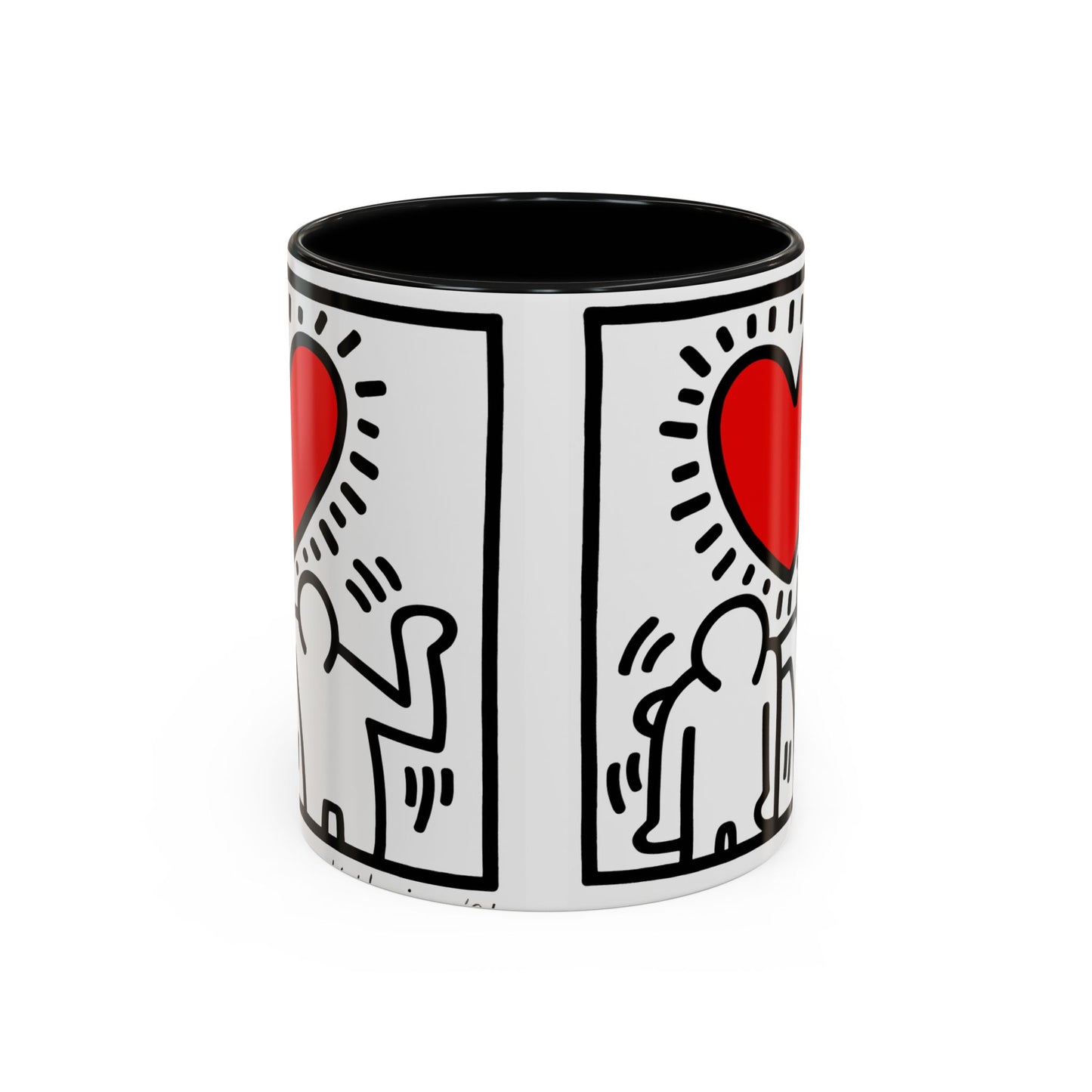 Keith Haring Heart Couple Mug