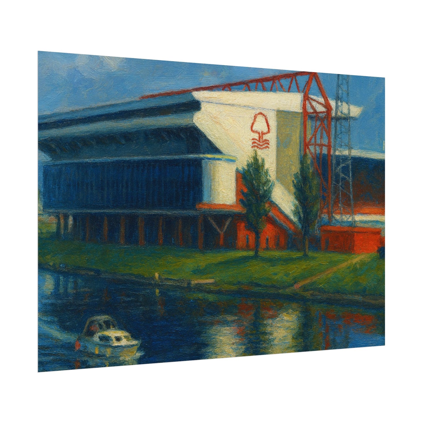 Nottingham Forest City Ground Day Painting Print Poster