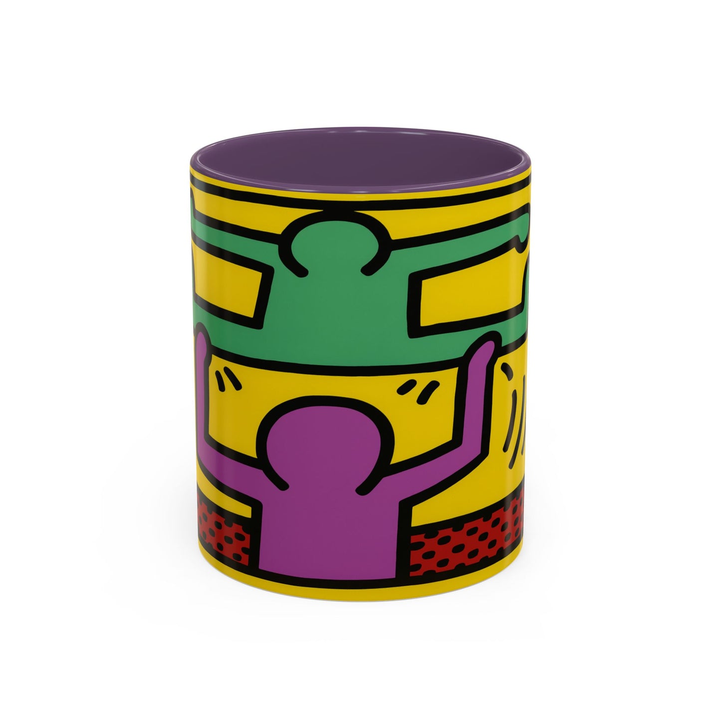 Keith Haring Pop Shop Green and Purple Mug
