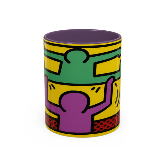 Keith Haring Pop Shop Green and Purple Mug