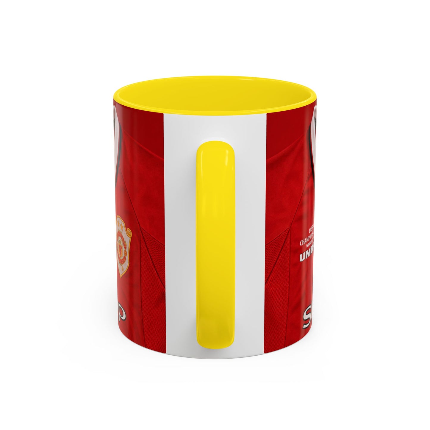 Manchester United European Shirt 1997-2000 Accent Coffee Mug (11, 15oz)