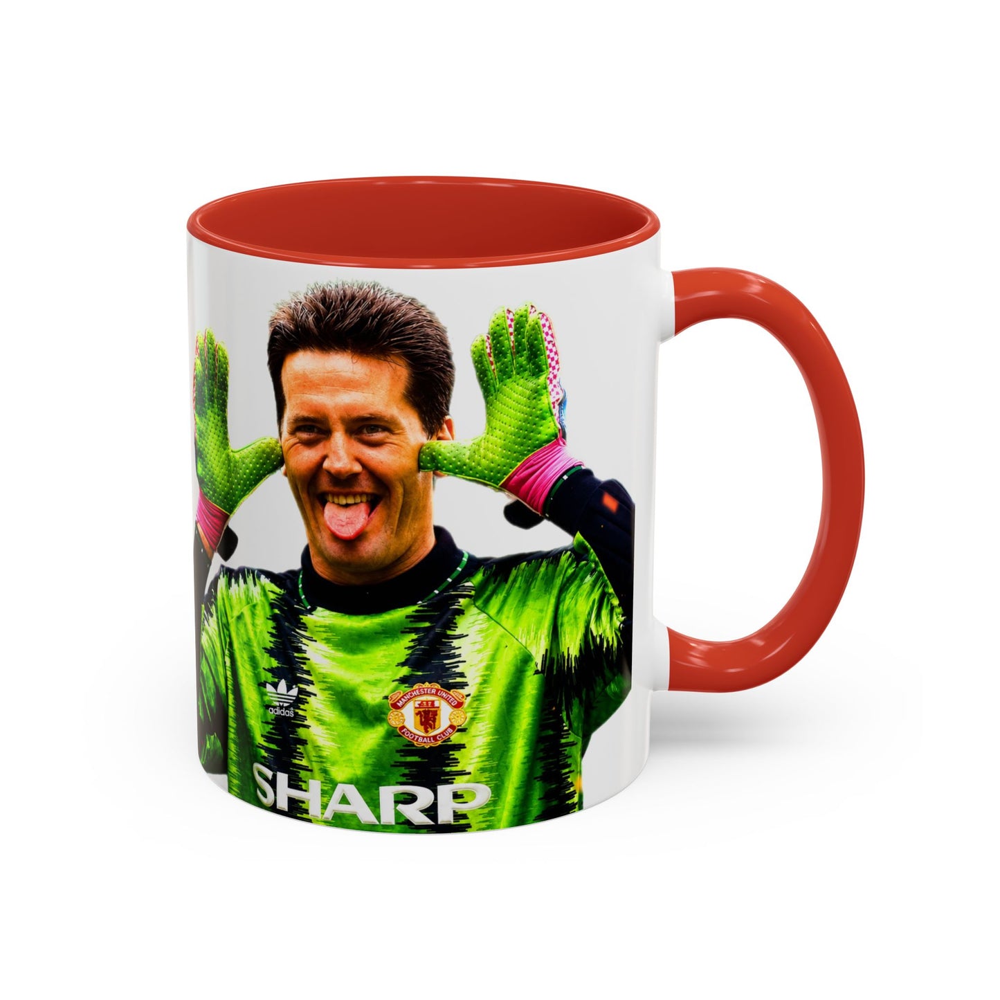 Les Sealey - Manchester United Accent Coffee Mug (11, 15oz)