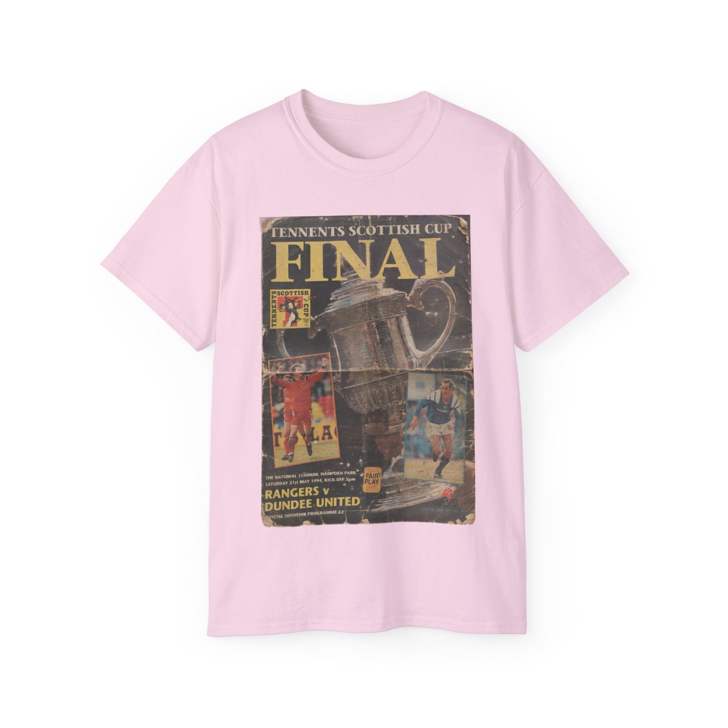 1994 Scottish Challenge Cup Final Dundee United Rangers Programme Poster Unisex Ultra Cotton Tee