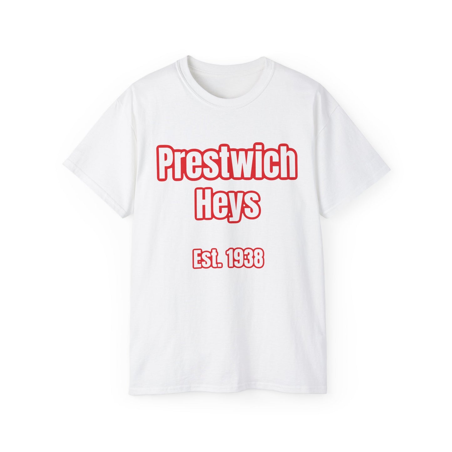 Prestwich Heys Est. 1938 Red on Black