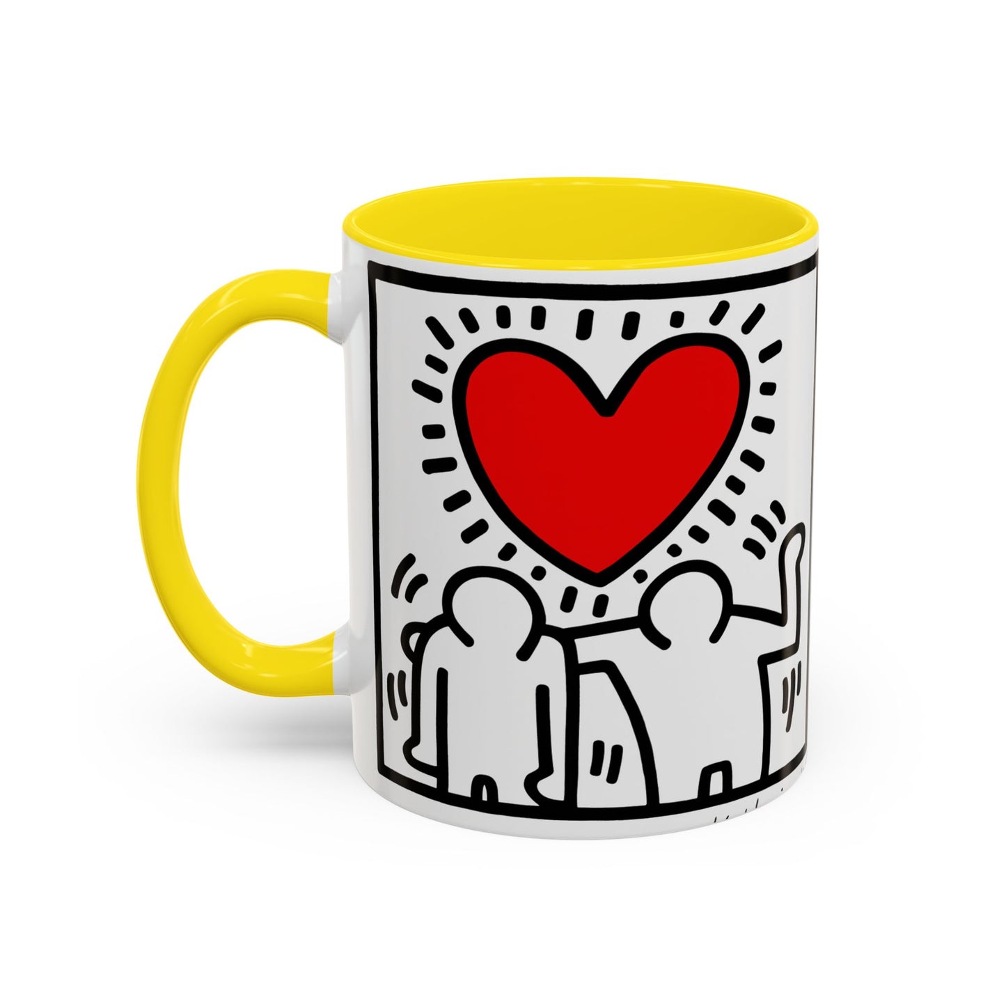 Keith Haring Heart Couple Mug