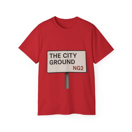 The City Ground Nottingham Forest Road Sign T-Shirt