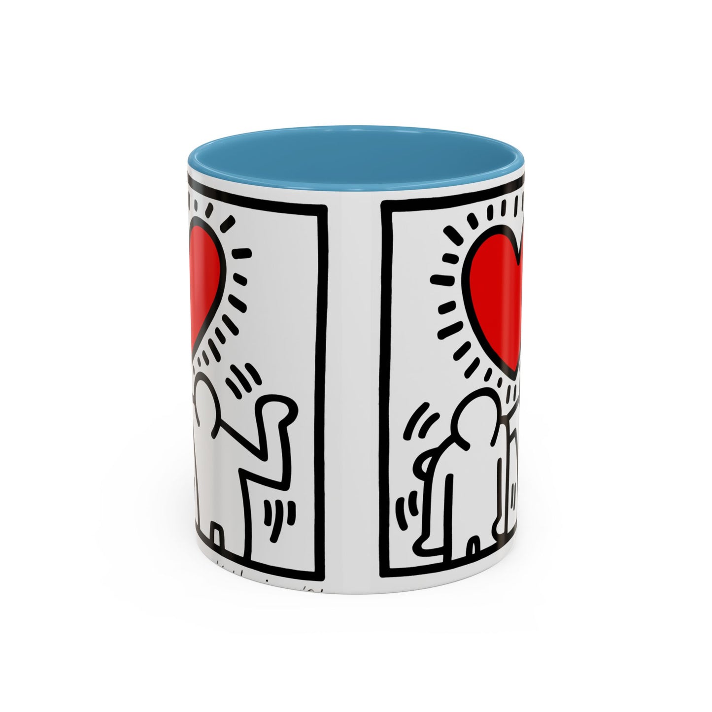 Keith Haring Heart Couple Mug