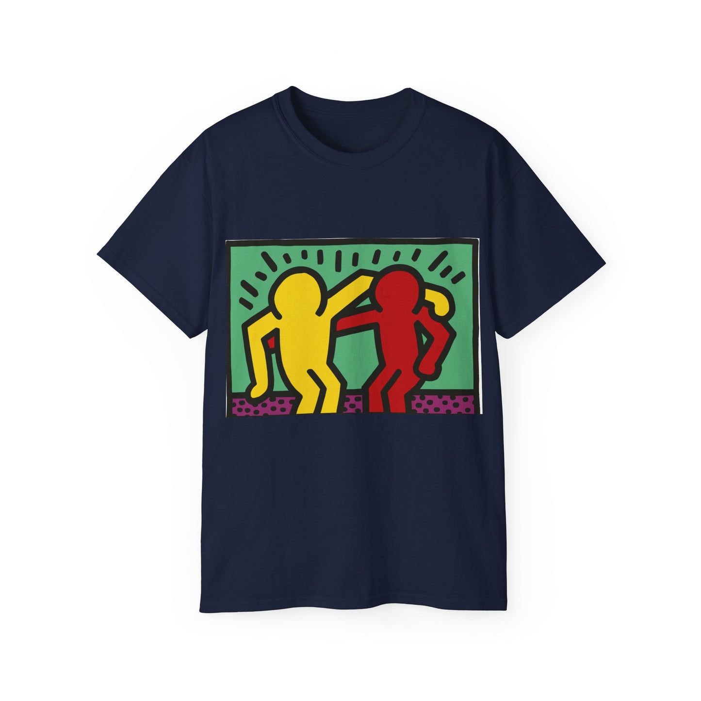 Keith Haring Pop Shop Red and Yellow T-Shirt