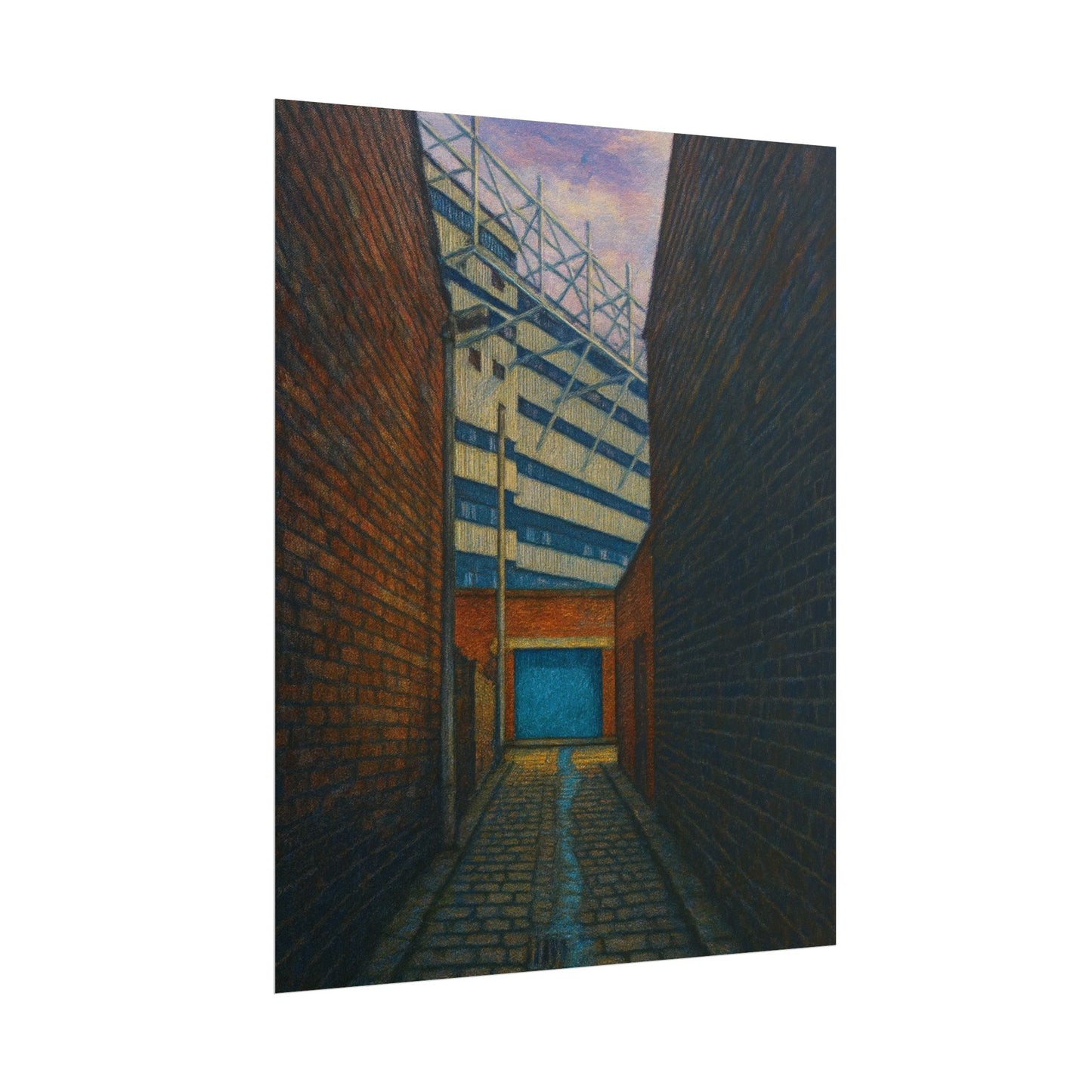 Maine Road Back Alley Manchester City Painting Print Poster