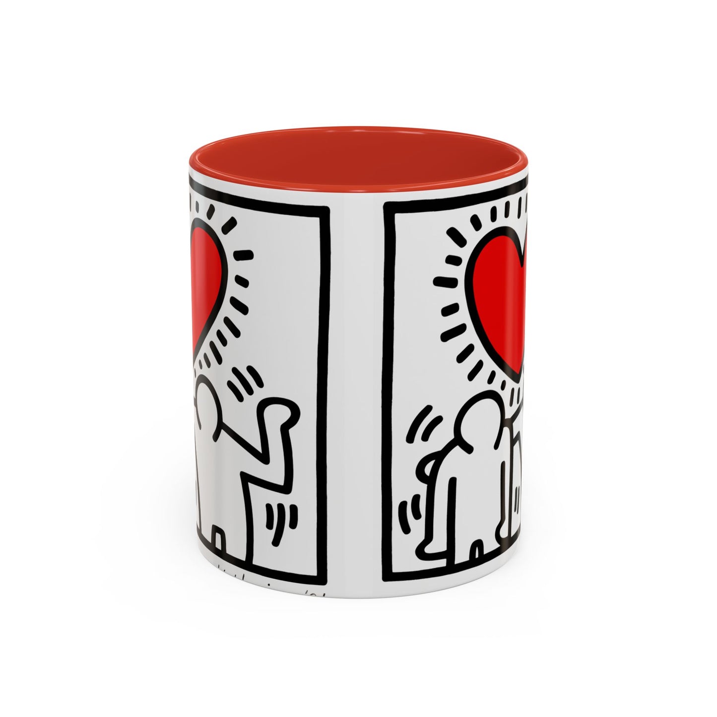 Keith Haring Heart Couple Mug