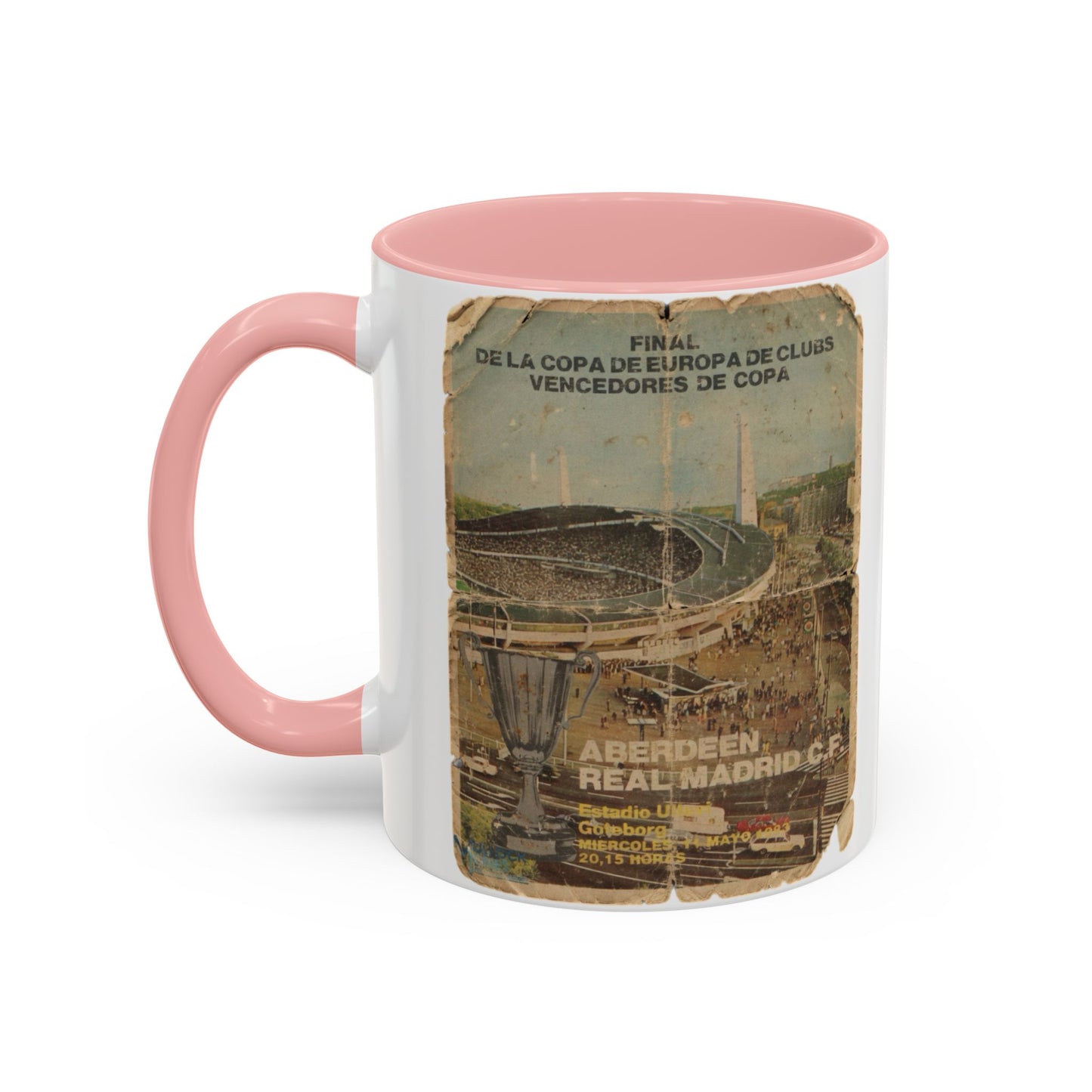 1983 European Cup Winners Cup Final Aberdeen Real Madrid Poster Accent Coffee Mug (11, 15oz)