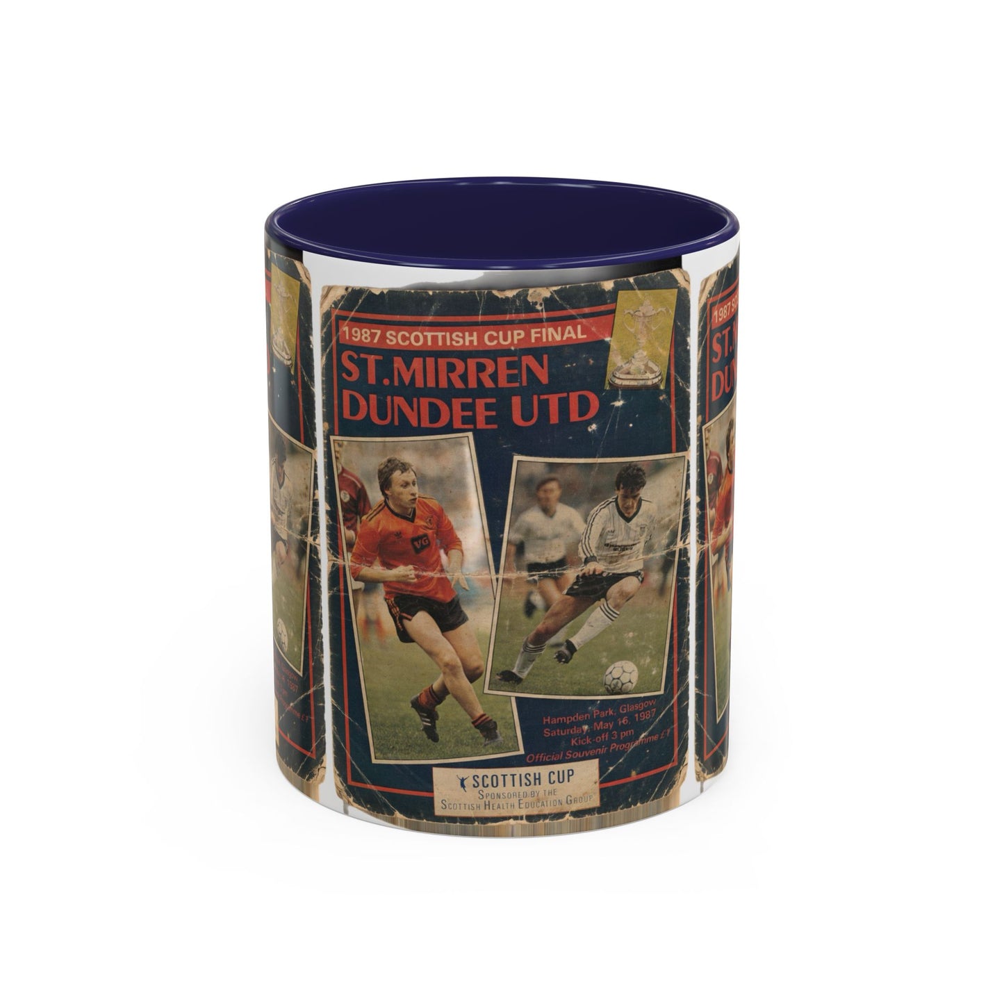 1987 Scottish Cup Final St Mirren Dundee United Programme Poster Accent Coffee Mug (11, 15oz)