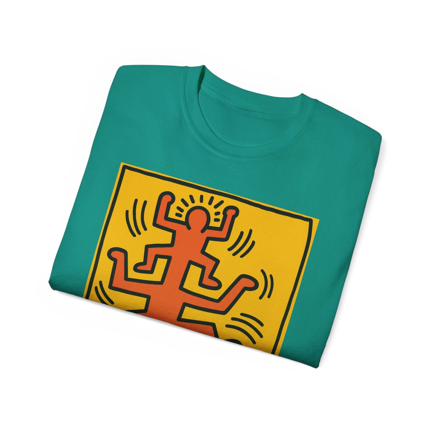 Keith Haring Plate No. 1 (from the Growing suite) Orange T-Shirt