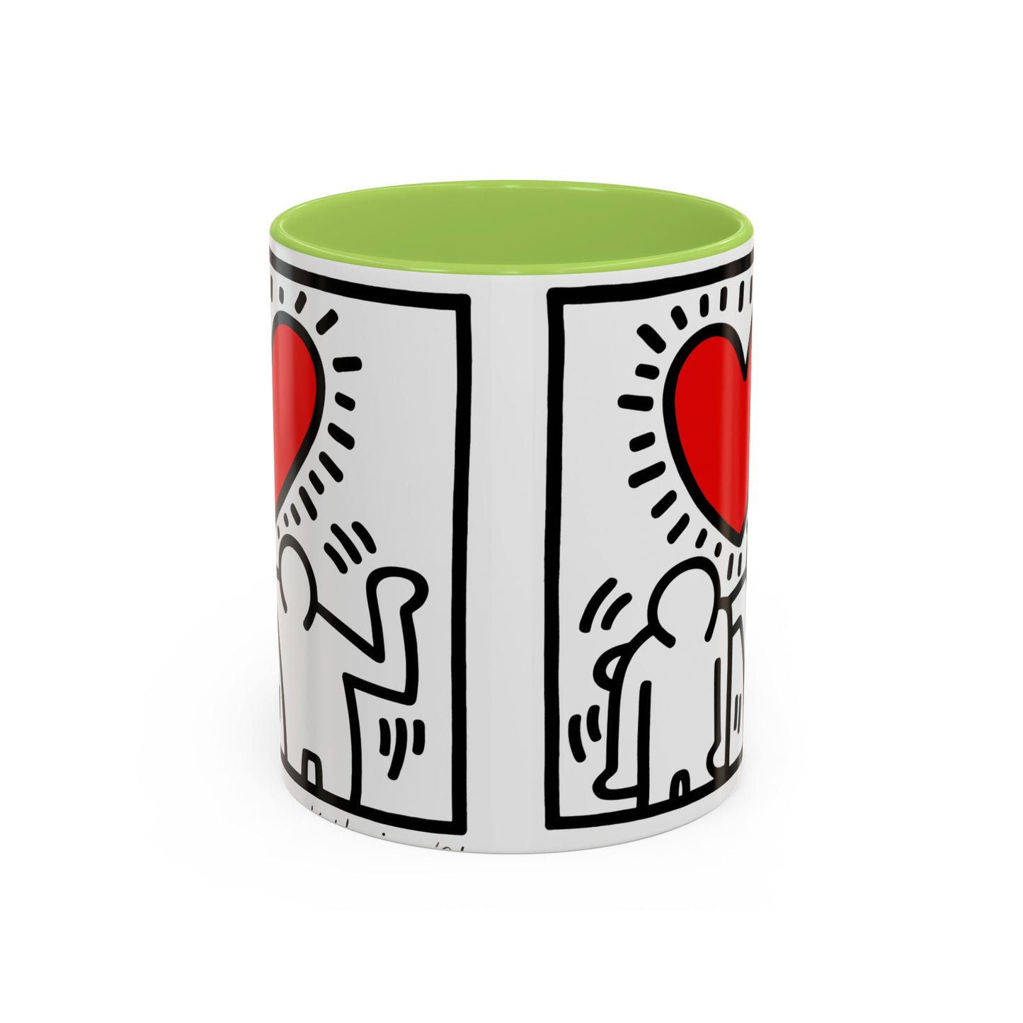 Keith Haring Heart Couple Mug