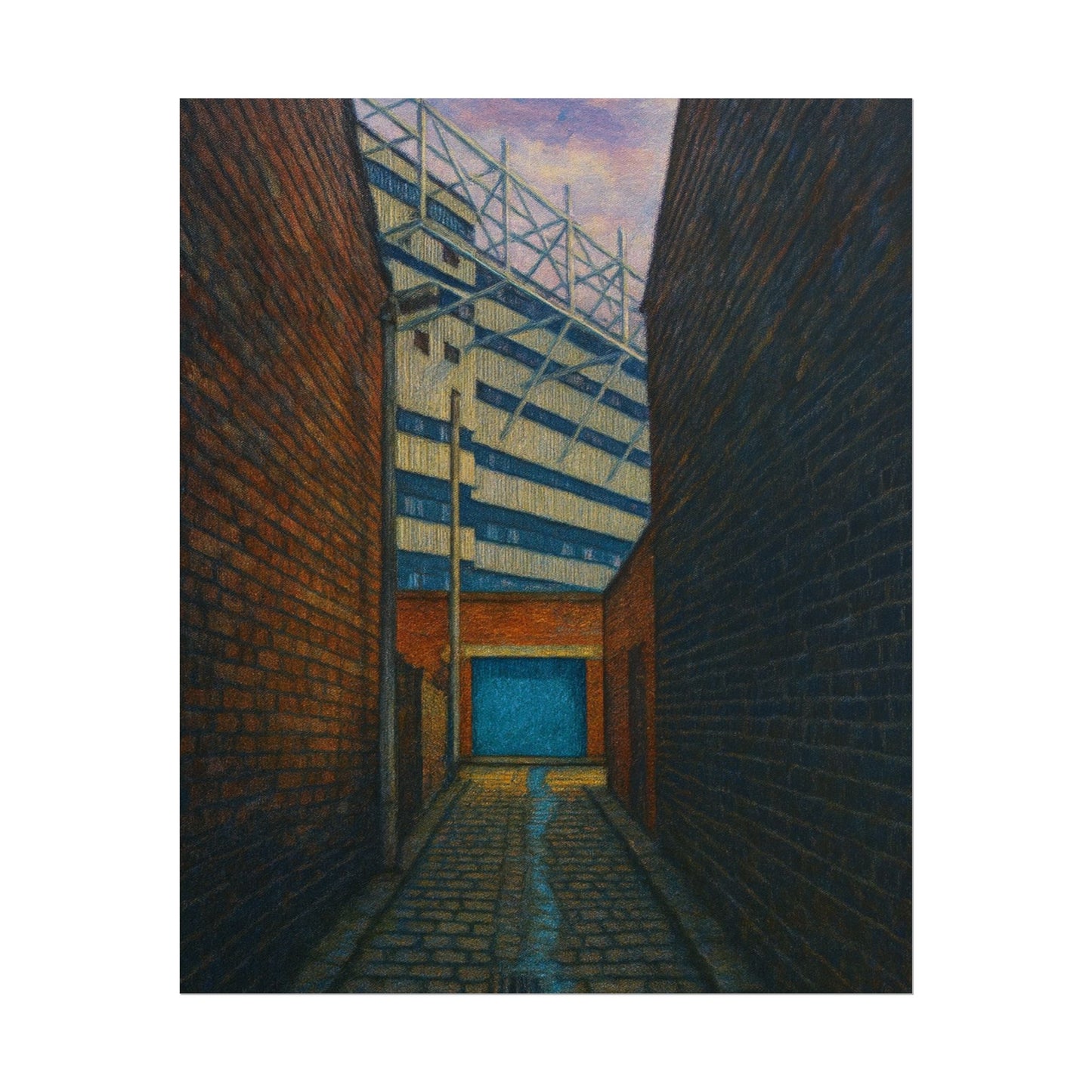 Maine Road Back Alley Manchester City Painting Print Poster