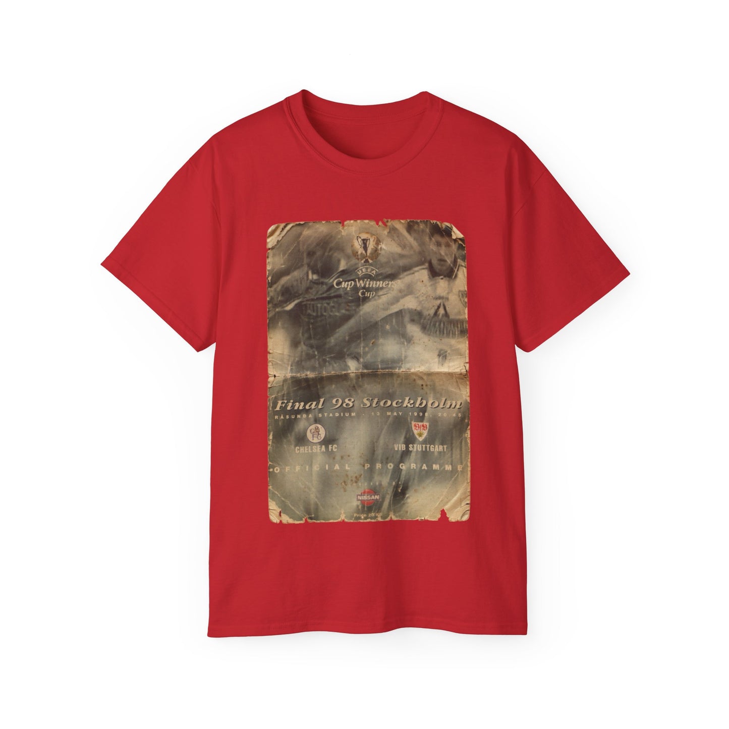 1998 European Cup Winners Cup Final Chelsea Stuttgart Poster Unisex Ultra Cotton Tee