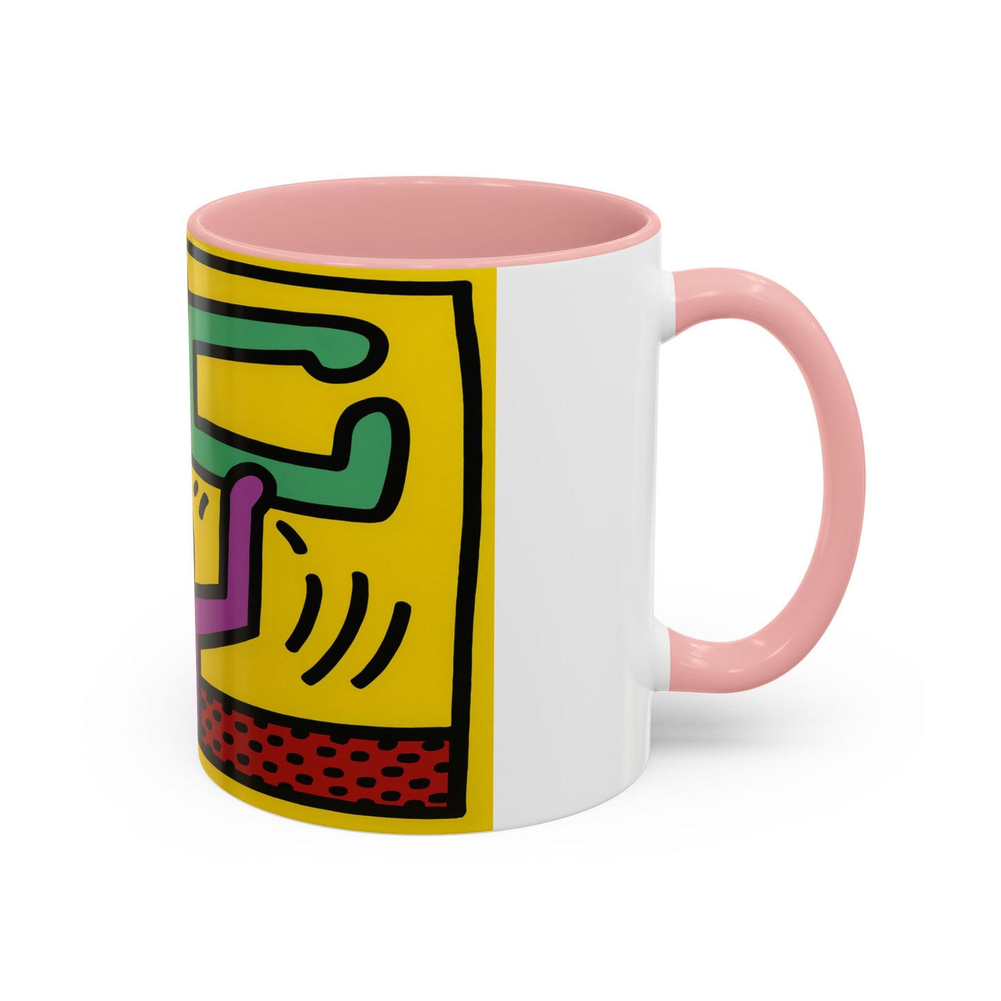 Keith Haring Pop Shop Green and Purple Mug