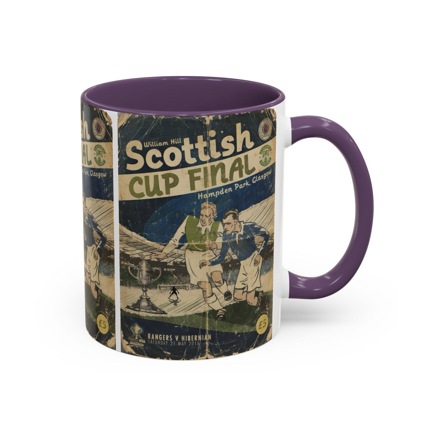 2016 Scottish Challenge Cup Final Hibernian Rangers Programme Poster Accent Coffee Mug (11, 15oz)