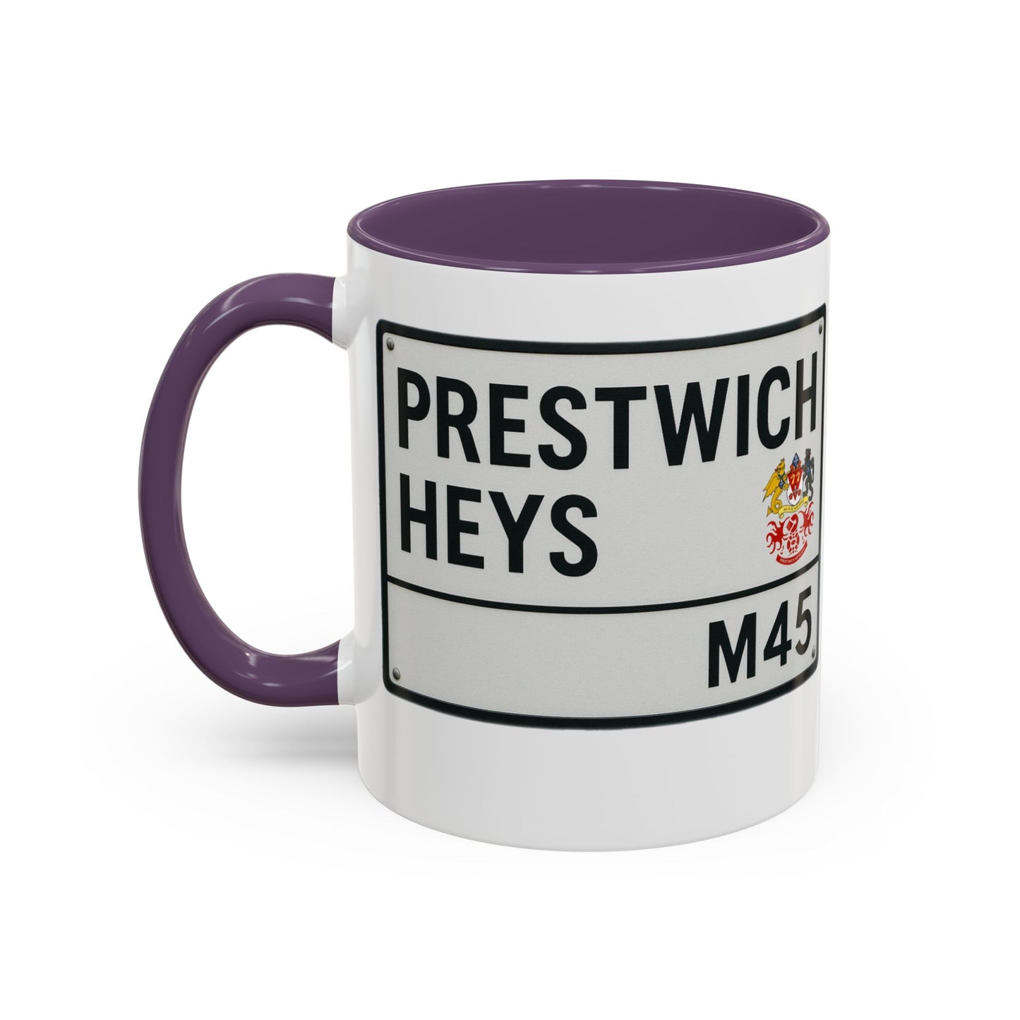 Prestwich Heys Road Sign Accent Coffee Mug (11, 15oz)