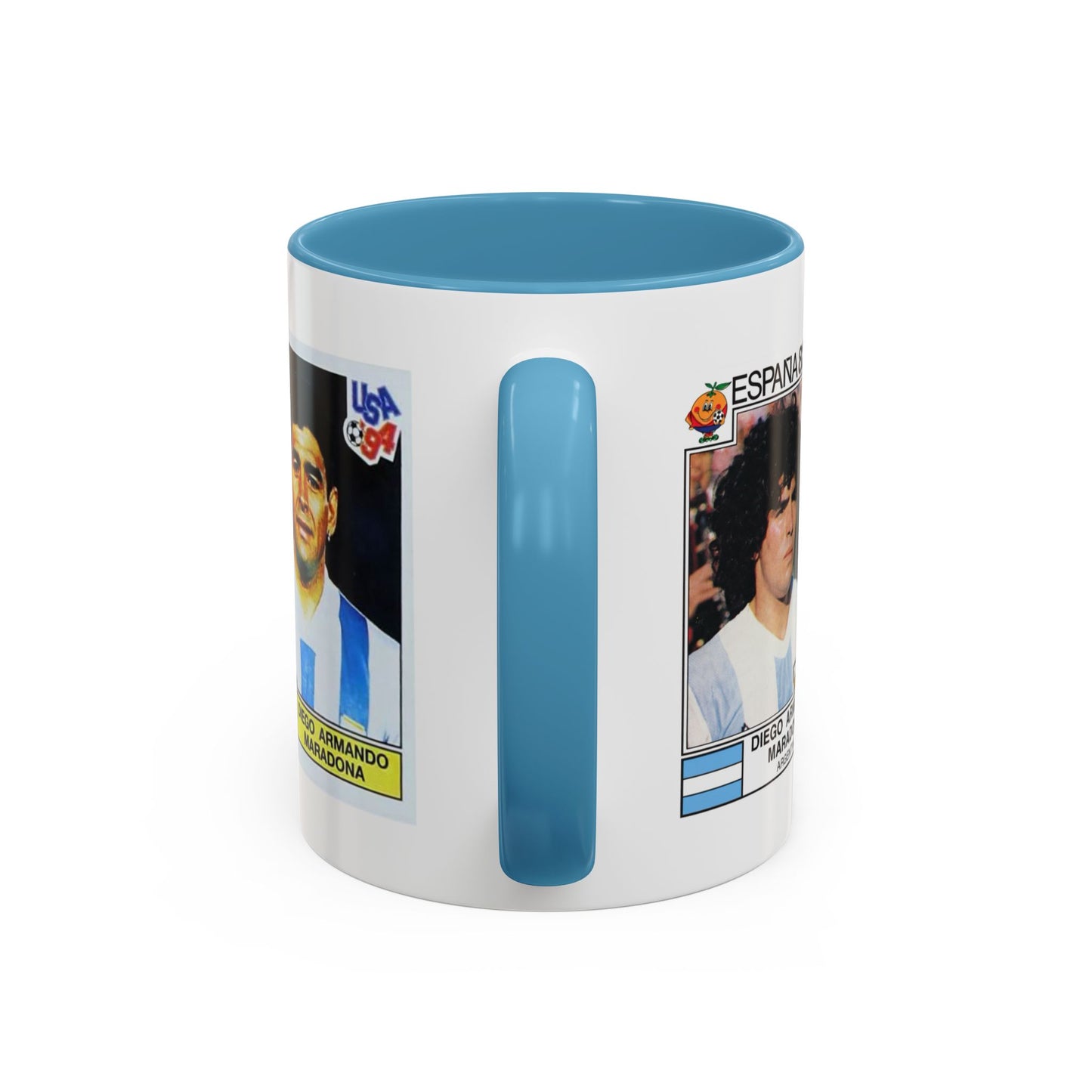 Diego Maradona Panini World Cup Stickers Accent Coffee Mug (11, 15oz)