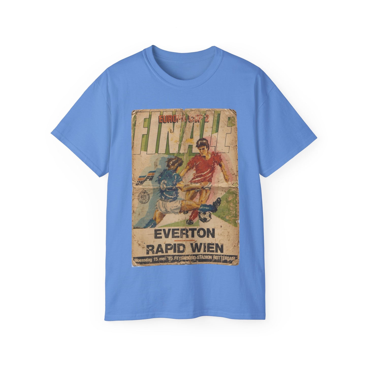 1985 European Cup Winners Cup Final Everton Rapid Vienna Poster Unisex Ultra Cotton Tee