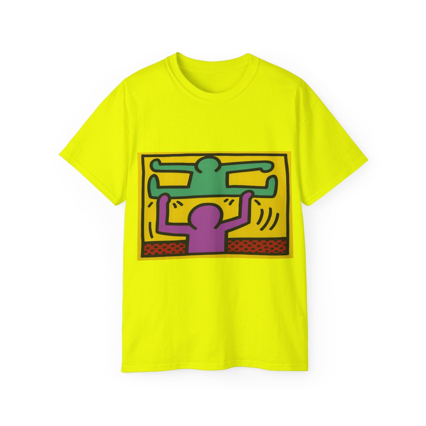 Keith Haring Pop Shop Green and Purple T-Shirt