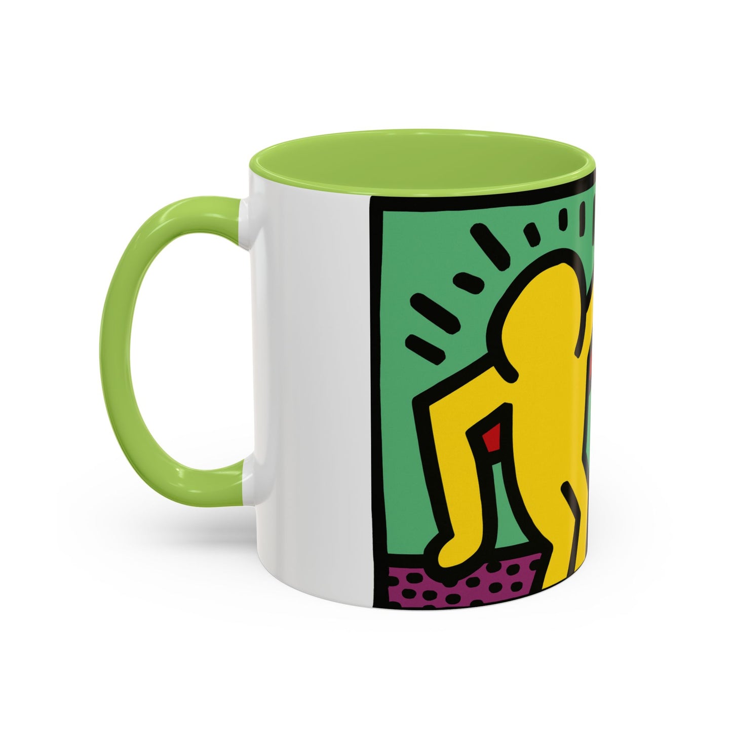 Keith Haring Pop Shop Red and Yellow Mug