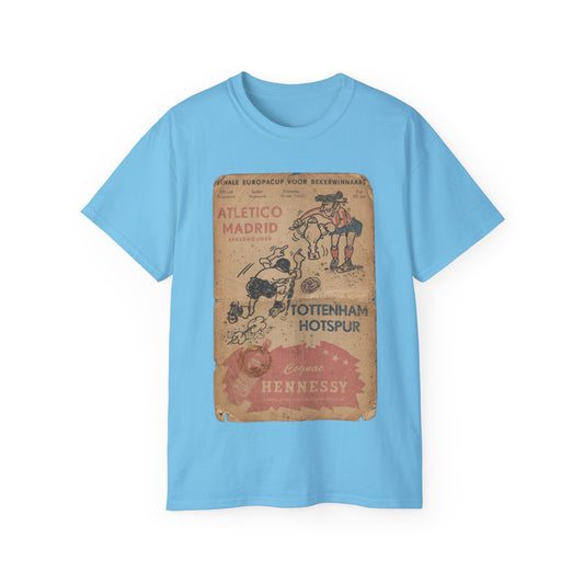 1963 European Cup Winners Cup Final Tottenham Hotspur Atletico Madrid Poster Unisex Ultra Cotton Tee