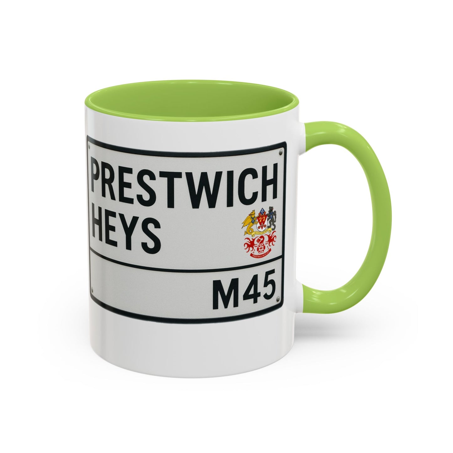 Prestwich Heys Road Sign Accent Coffee Mug (11, 15oz)