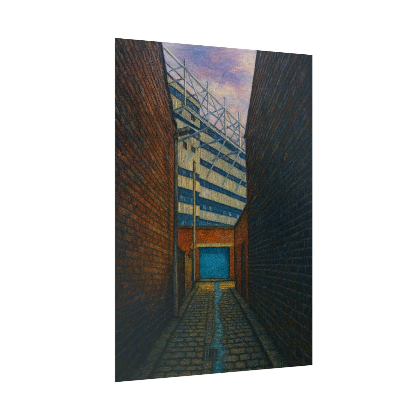 Maine Road Back Alley Manchester City Painting Print Poster