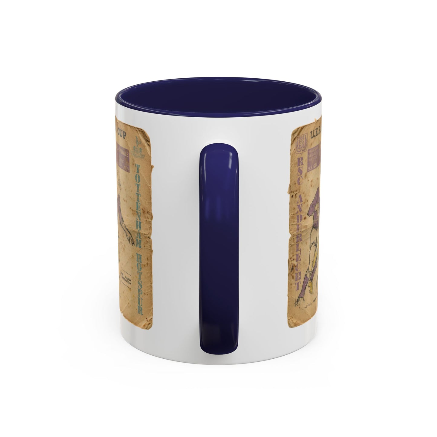 1984 UEFA Cup Final Tottenham Hotspur Anderlecht Programme Poster Accent Coffee Mug (11, 15oz)