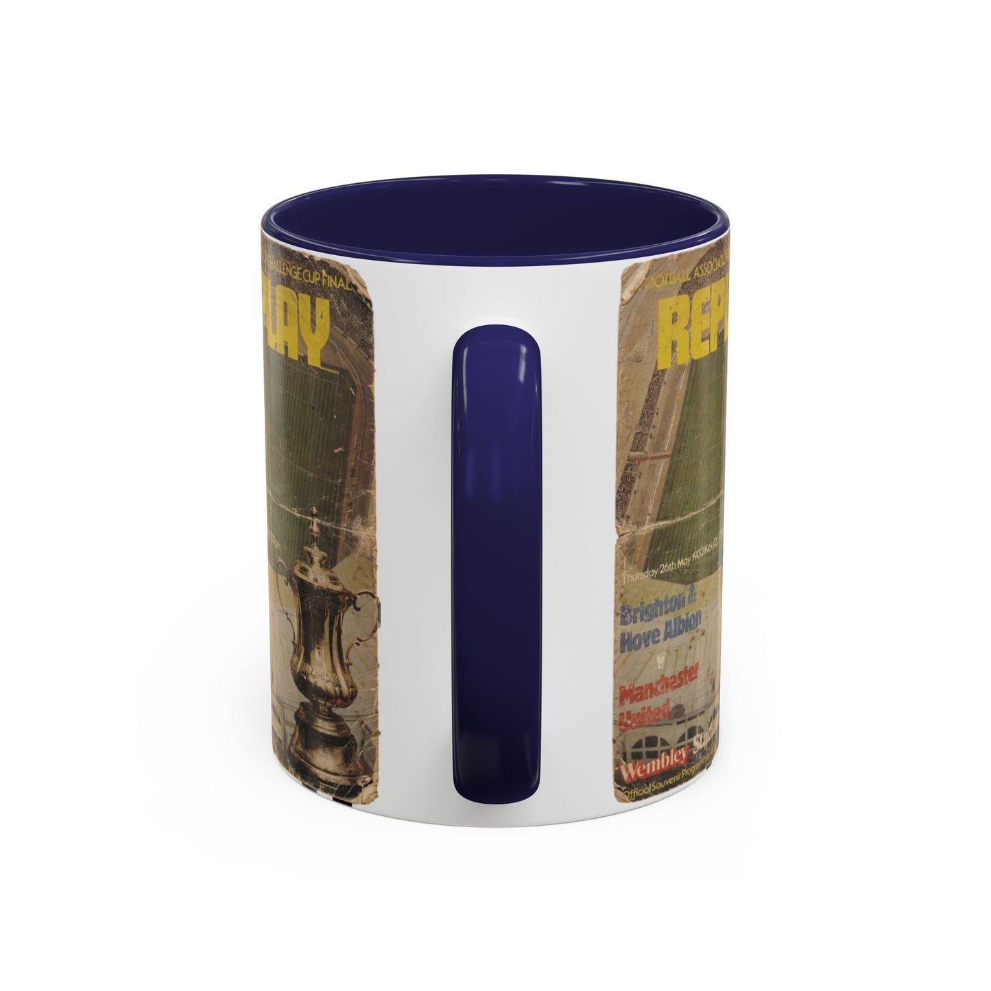1983 FA Cup Final Replay Manchester United Brighton Programme Poster Accent Coffee Mug (11, 15oz)
