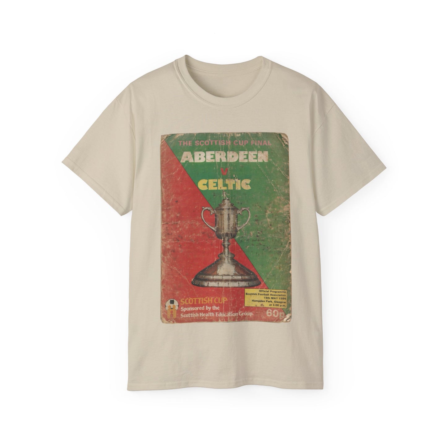1984 Scottish Cup Final Aberdeen Celtic Programme Poster Unisex Ultra Cotton Tee