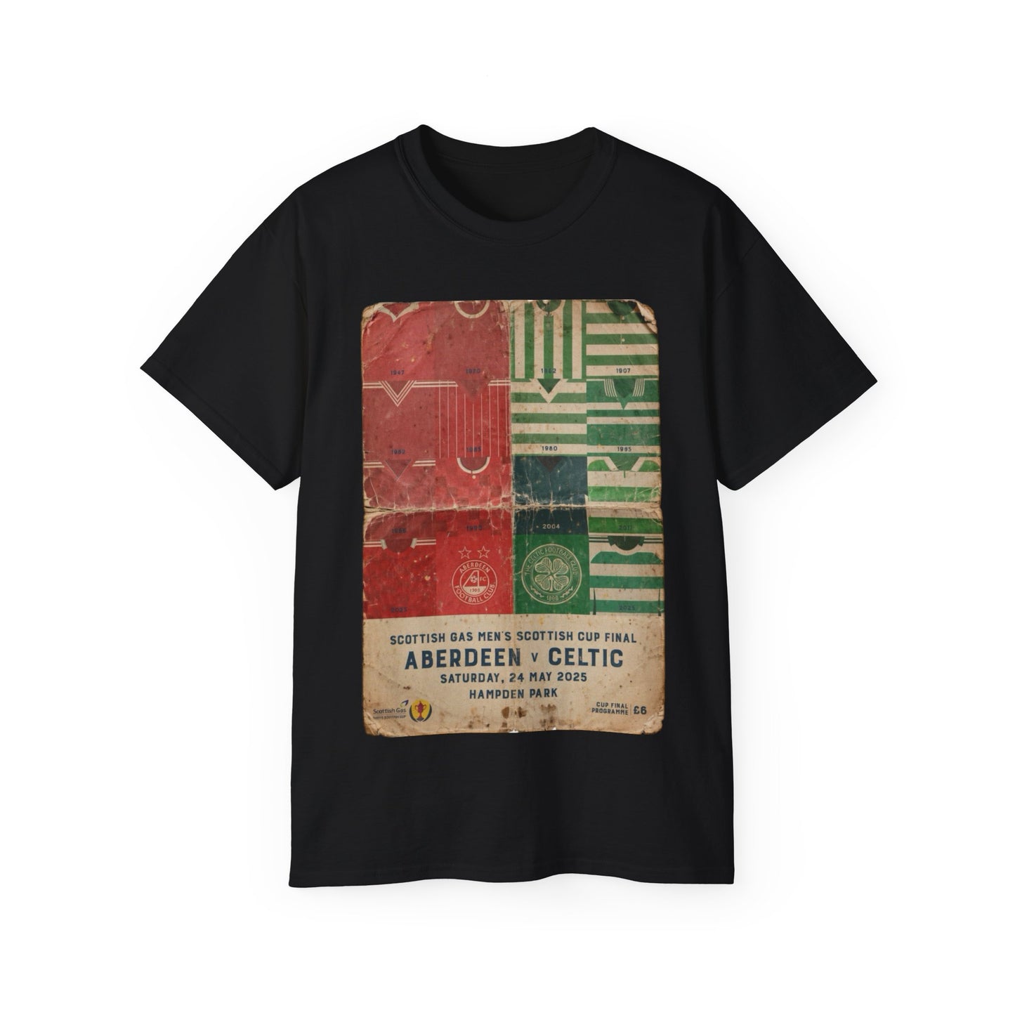 2025 Scottish Challenge Cup Final Aberdeen Celtic Programme Poster Unisex Ultra Cotton Tee