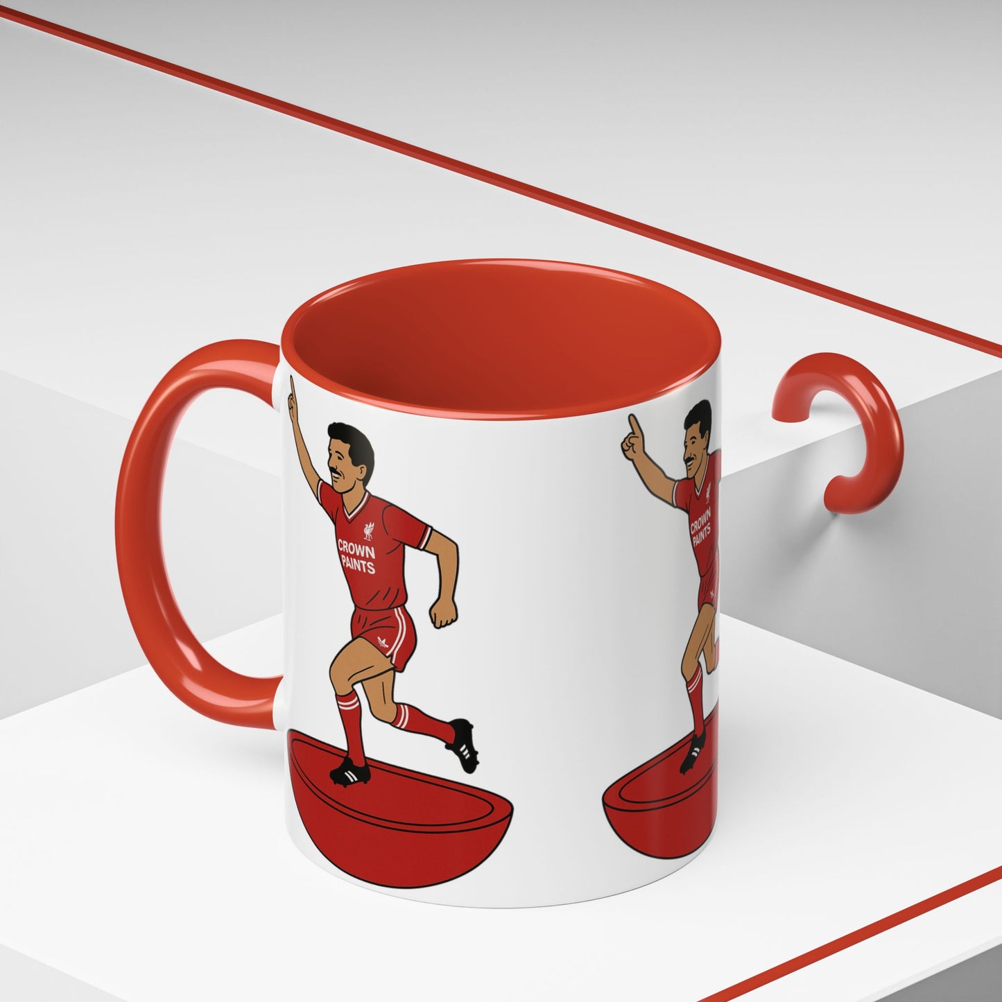 Ian Rush Cartoon Subbuteo Mug - Liverpool