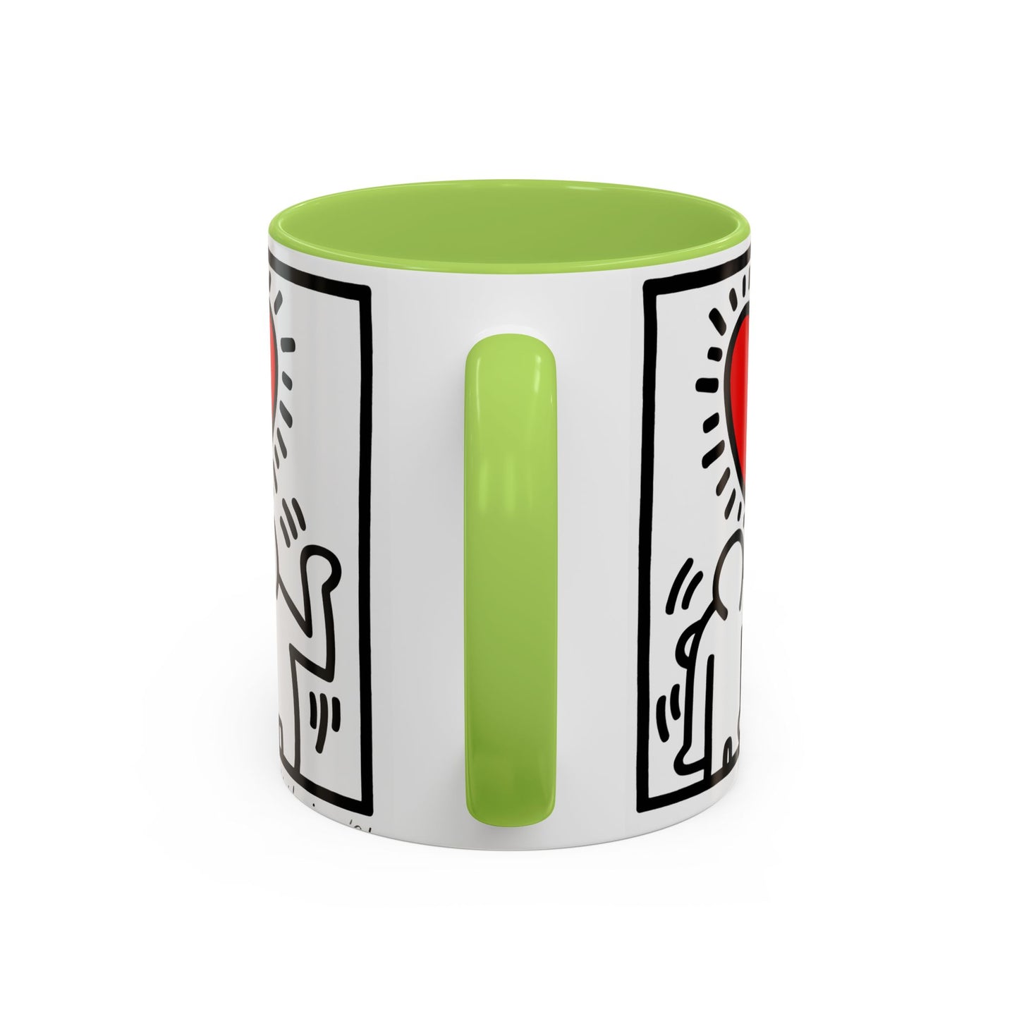 Keith Haring Heart Couple Mug