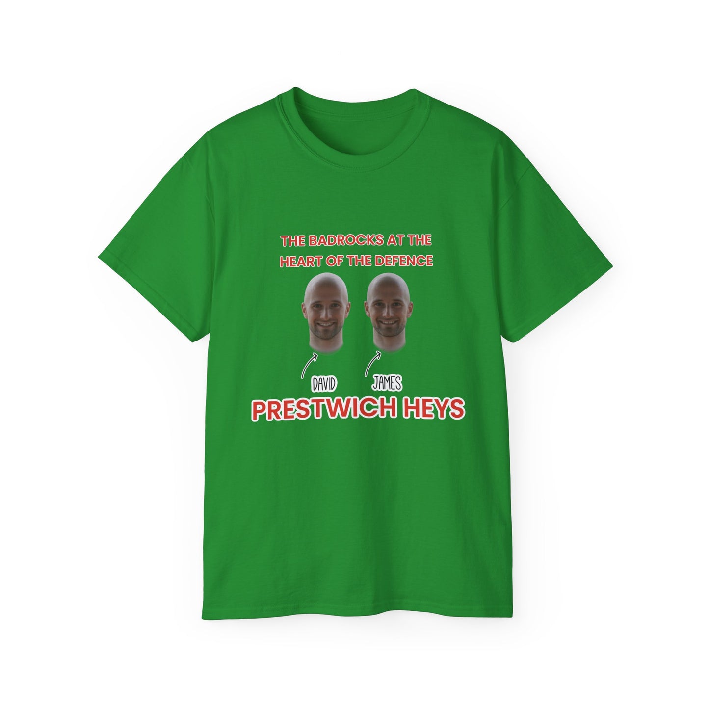 The Badrocks at the heart of the defence - James and David Badrock Prestwich Heys Unisex Ultra Cotton Tee