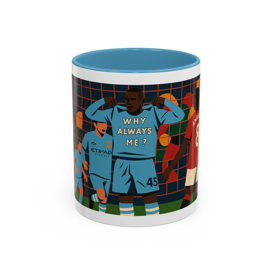 Balotelli Why Always Me? Mug - Manchester City