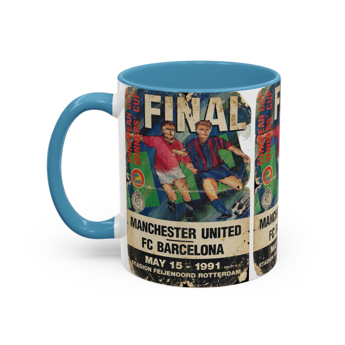 1991 European Cup Winners Cup Final Manchester United Barcelona Poster Accent Coffee Mug (11, 15oz)
