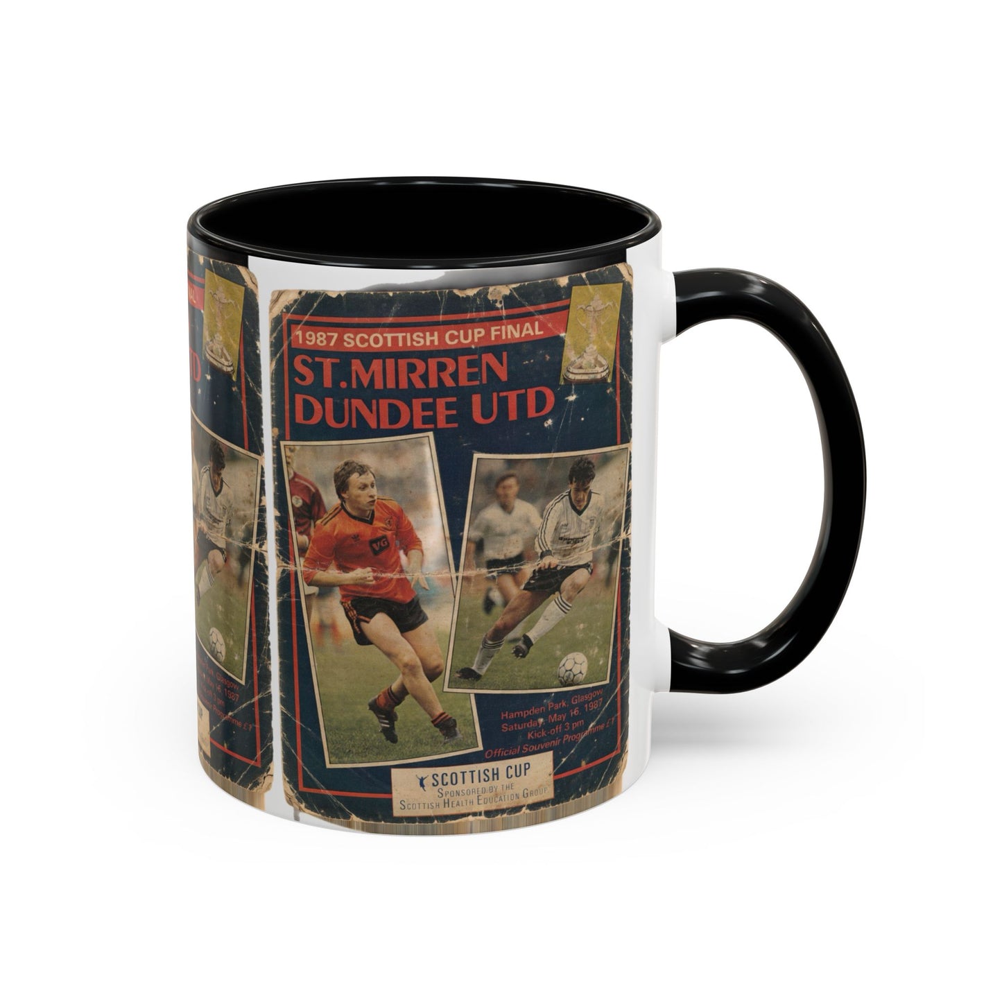 1987 Scottish Cup Final St Mirren Dundee United Programme Poster Accent Coffee Mug (11, 15oz)