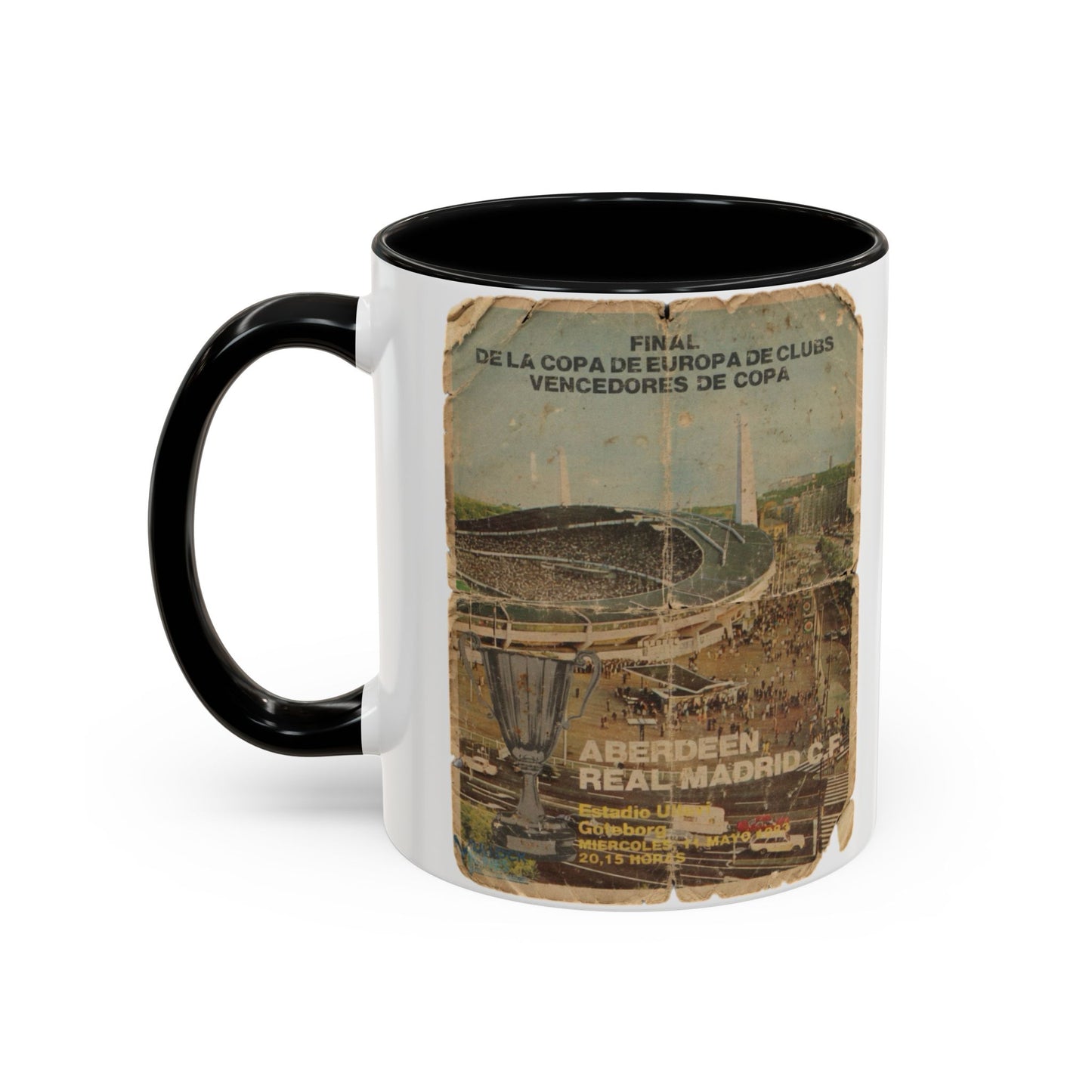 1983 European Cup Winners Cup Final Aberdeen Real Madrid Poster Accent Coffee Mug (11, 15oz)