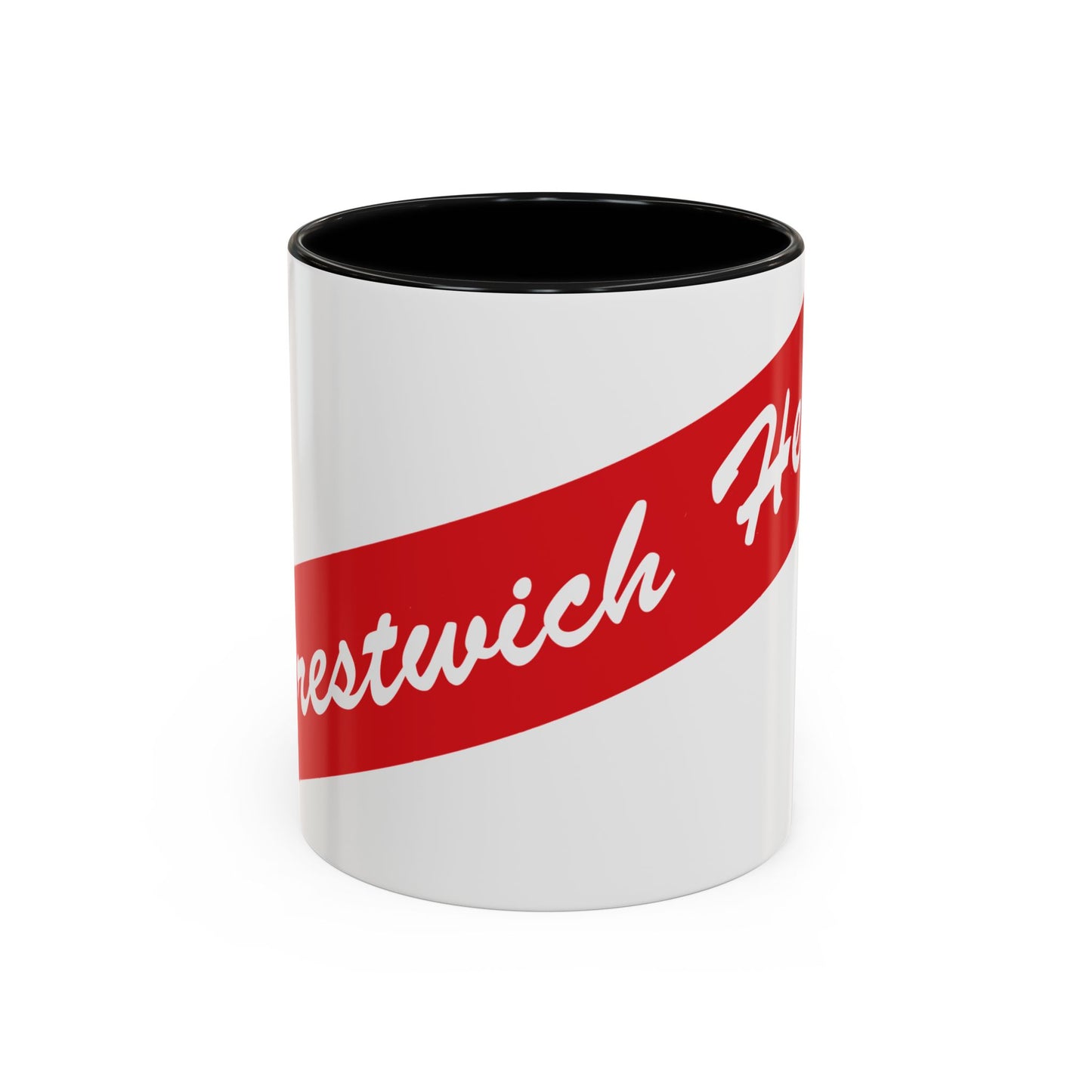 Prestwich Heys Red Stripe Accent Coffee Mug (11, 15oz)