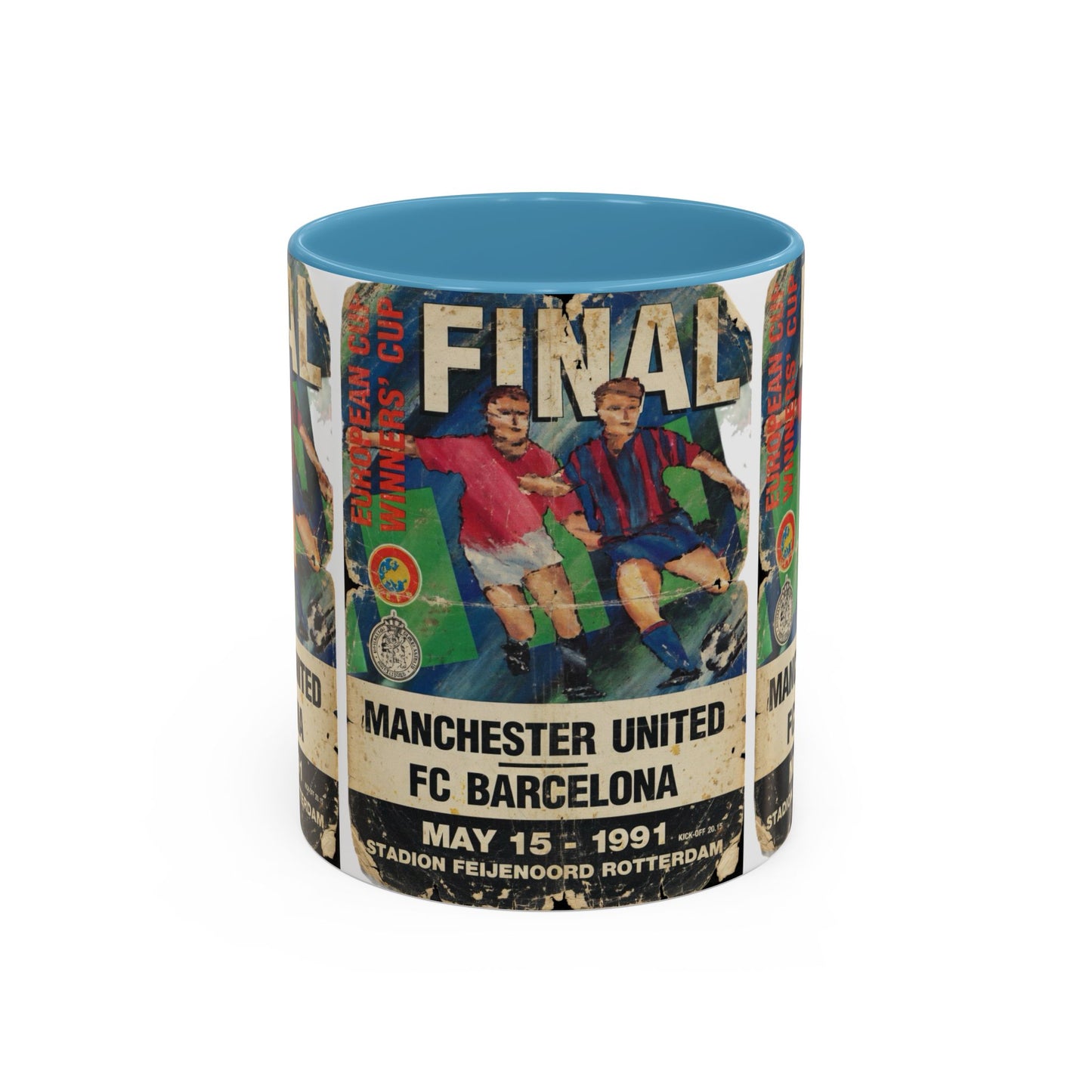 1991 European Cup Winners Cup Final Manchester United Barcelona Poster Accent Coffee Mug (11, 15oz)