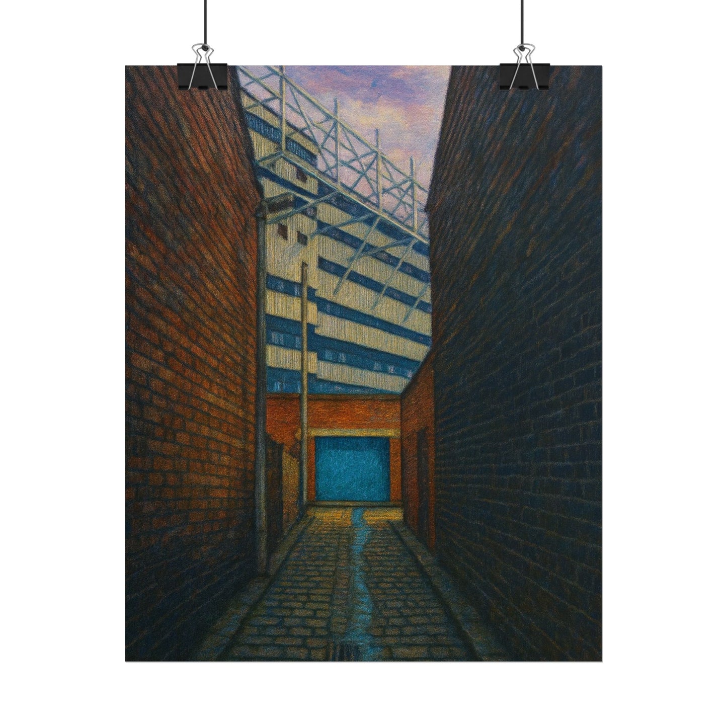 Maine Road Back Alley Manchester City Painting Print Poster