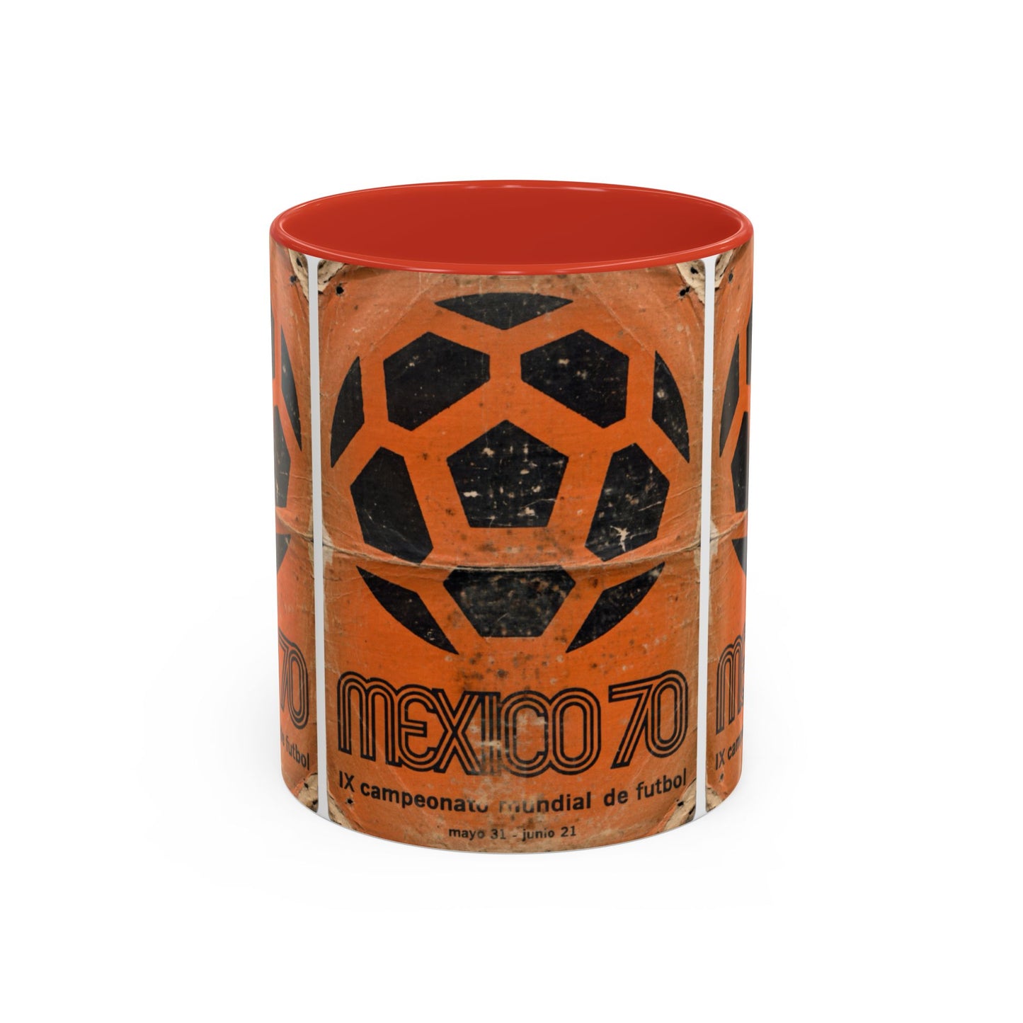 Mexico 70 World Cup Poster Orange  Coffee Mug (11, 15oz)