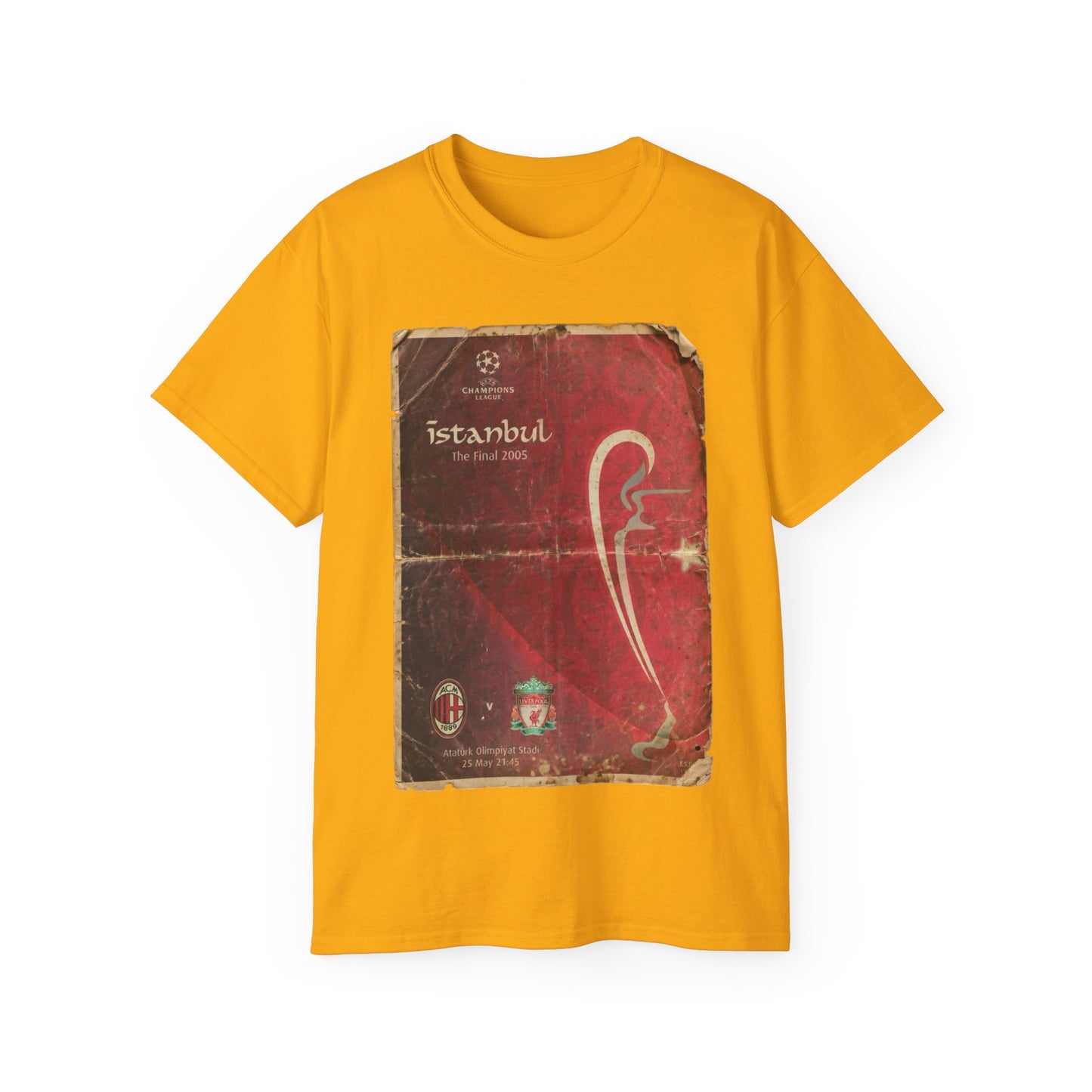 2005 UCL Final Poster Liverpool AC Milan Ultra Cotton Tee