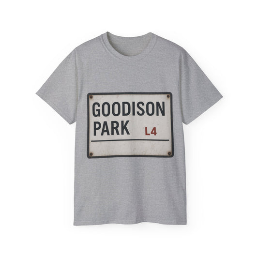 Goodison Park Everton Road Sign T-Shirt